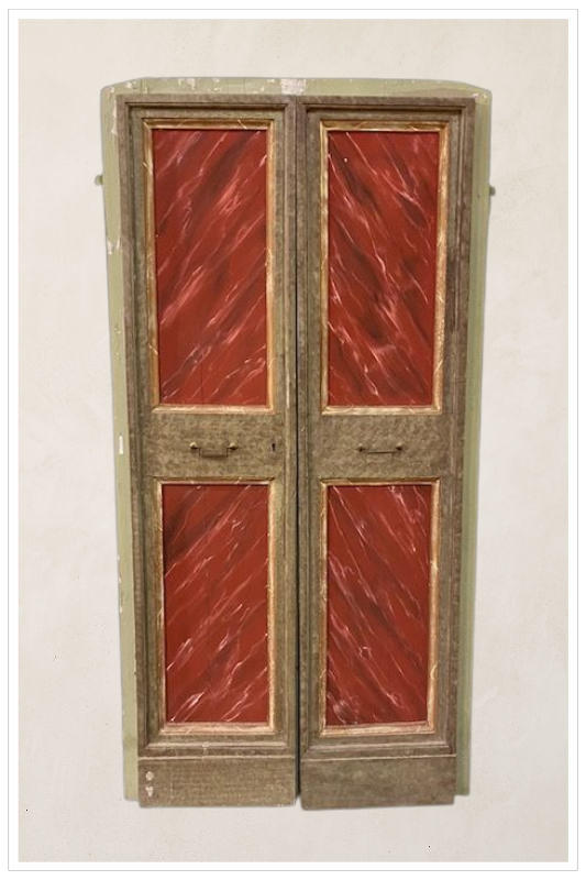 Porta laccata a finto marmo