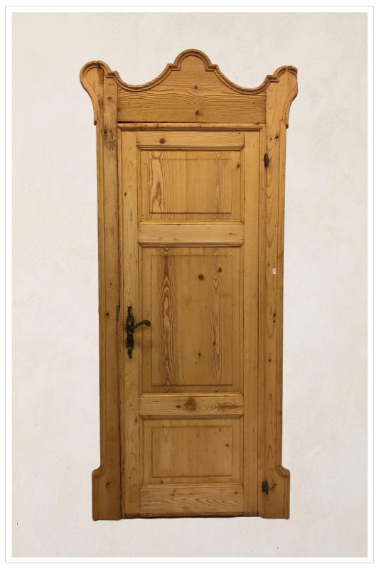 Porta sabbiata con telaio