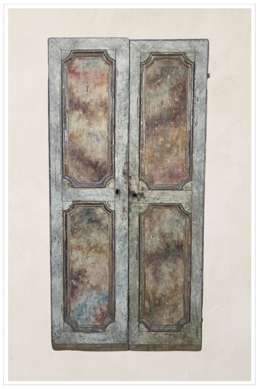 Porta dipinta a finto marmo