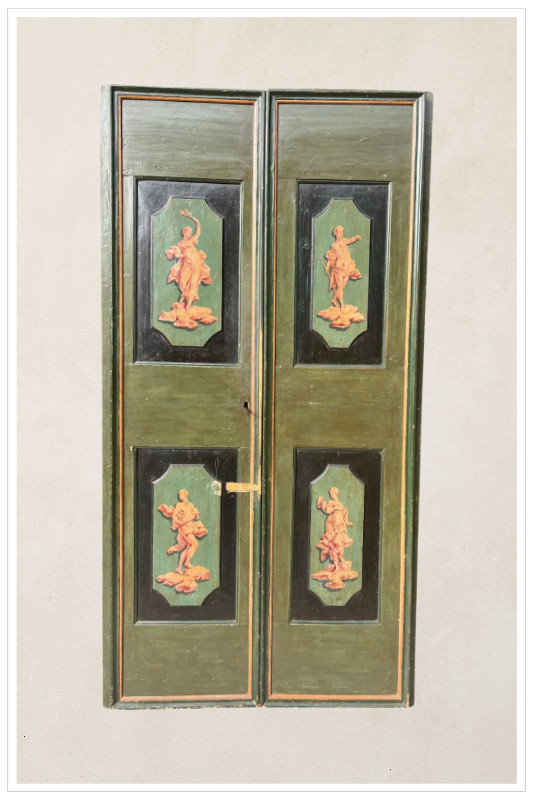 Porta laccata e dipinta