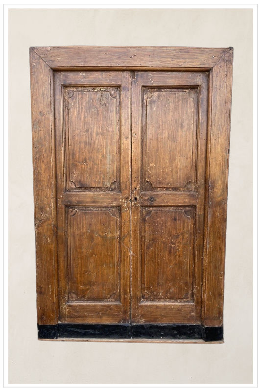 Porta in legno patinato